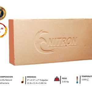 Ladrillo Refractario Dividido 2"