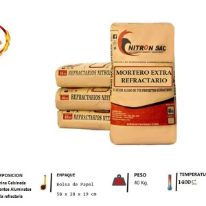 Mortero Refractario Nitron Super x 40 kg