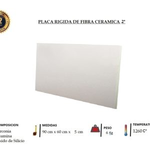 Placa Rigida de Fibra Cerámica 2” 36” x 24” x 2” As